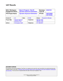 UAT Results Document