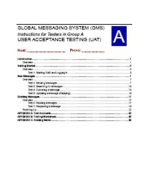 Instructions for Testers